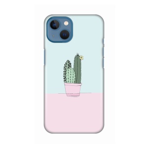Силиконовый чехол с принтом для iPhone 13 6.1 Cactus