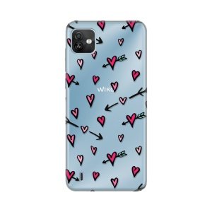 Силиконовый чехол с принтом для Wiko Y82 с рисунком сердца
