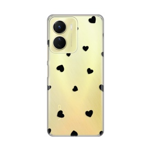 Силиконовый чехол с принтом сердечек для Vivo Y16