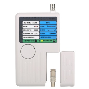 Тестер кабельного RJ-45, RJ-11, USB, BNC