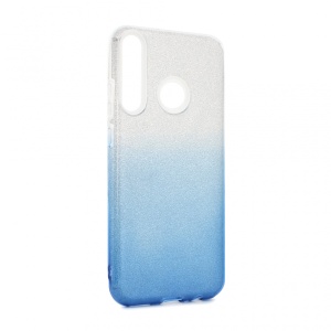 Чехол Double Crystal Dust для Huawei P40 Lite E, синий, серебристый - Img 4
