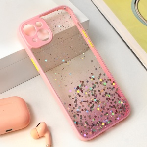 Чехол Frame Glitter для iPhone 15 Plus 6.7 розовый