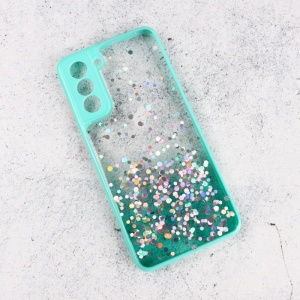 Чехол Frame Glitter для Samsung G991B Galaxy S21 мятный
