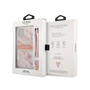 Чехол Guess Marble Strap для iPhone 13 Pro Max 6.7, розовый (GUHCP13XKMABPI) - Img 4