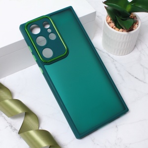 Яркий чехол для камеры Samsung S918B Galaxy S23 Ultra Dark Green