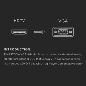 Adapter HDMI M na VGA Z beli JWD-HDMI7 - Img 2