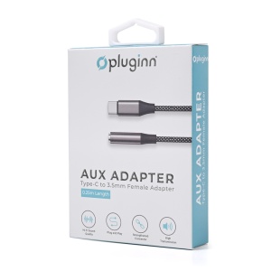Adapter Pluginn AUX Z na Type C 0.25m crni - Img 1