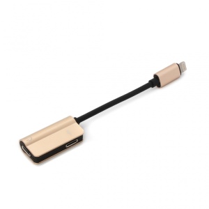 Adapter za slusalice i punjenje IP-5 iPhone lightning zlatni - Img 2