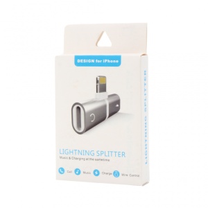 Adapter za slusalice I punjenje W2 iPhone lightning crni - Img 3