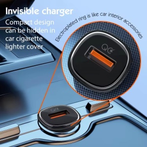 Auto punjac LDNIO C105, QC3.0, 30W USB Lightning crni - Img 2