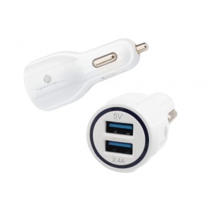 Auto punjac Teracell Ultra DC01 2.4A sa micro USB kablom beli - Img 1