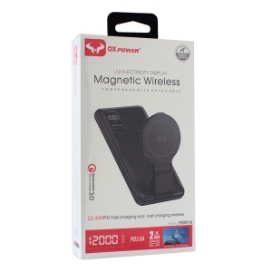 Back up baterija Oxpower PDW10 5V 3A (fast+wireless) 12000 mAh bela
