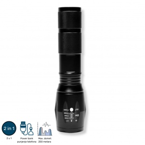 BATERIJSKA 2u1 LED LAMPA PUNJIVA T6 10W 1800mAh PL8381 - Img 4