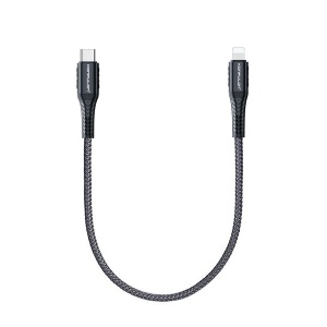 Data kabl KONFULON DC36 PD 20W Super Fast Charge Type C na lighting crni 0.2m - Img 2