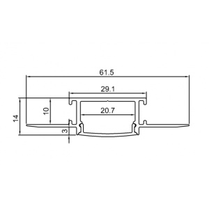 DAWN LED PROFIL LL-ALP071 KOMPLET SIVI - Img 5