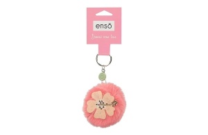 ENSO FLUFFY CHARMS dečiji privezak - koralna