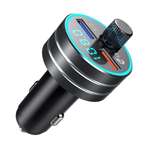 FM-передатчик C1S USB, QC 3.0 Bluetooth 5.0, RGB, громкая связь, черный - Img 2
