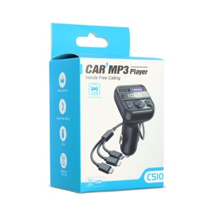 FM-трансмиттер CS10, Micro USB, Lightning, PD, QC 3.0 Bluetooth 5.0, громкая связь, черный - Img 2