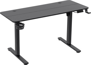 Gaming sto Defender Saturn 100cmx60cmx15mm/električni podizač/držač za čase/crnii