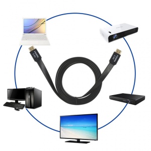 Kabl Flet HDMI na HDMI JWD-04 bakarni 2.0V Flat 1.5m - Img 4