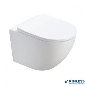 Konzolna wc šolja PERLA compact rimless sa duroplast soft close wc daskom - Img 2