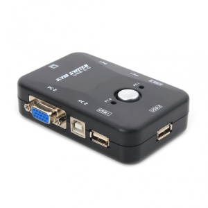 KVM switch 2 PC-a na isti monitor,mis,tastaturu JWD-SP27 bez kablova - Img 1