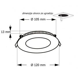 LED PANEL U/Z KNC1-6W 4000K - Img 4