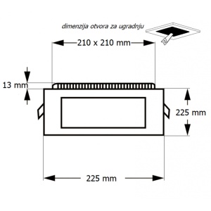 LED PANEL U/Z KNS1-18W 6500K - Img 4