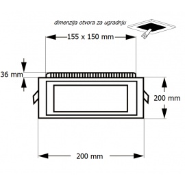 LED PANEL U/Z KNS2-18W 4000K - Img 3