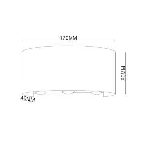 LED SVETILJKA PL-232 ZIDNA 6W 4000K IP54 CRNA - Img 2