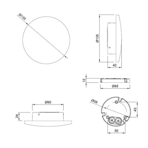 LED SVETILJKA W13141 7W CCT IP54 CRNA - Img 3