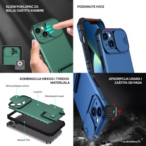 Maska Crashproof Back za Samsung A226B Galaxy A22 5G tamno plava - Img 4