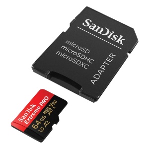Mem.Kartica SanDisk SDXC Extreme Pro micro 64GB 200MB/s A2 UHS-I U3 V30+adapter - Img 1