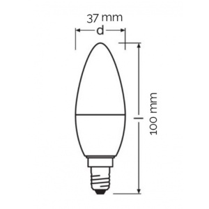 OSRAM LED SIJALICA E14 B 4.9W/827 VALUE FR40 - Img 2