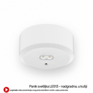 PANIK SVETILJKA LE513 6W 5000K 450LM NAD/UG IP20 - Img 4