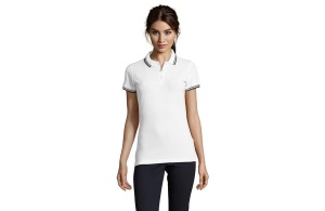 PASADENA WOMEN ženska polo majica sa kratkim rukavima - bela/teget, XXL - Img 1