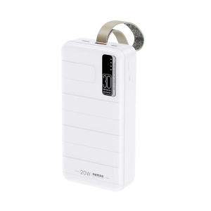 Power bank prenosiva baterija REMAX Noah Series RPP-506 PD QC 20W 22.5W 30000mAh bela - Img 1