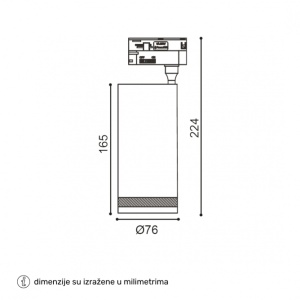 ŠINSKI REFLEKTOR OPS-T6230 30W CCT BELI TROF - Img 2