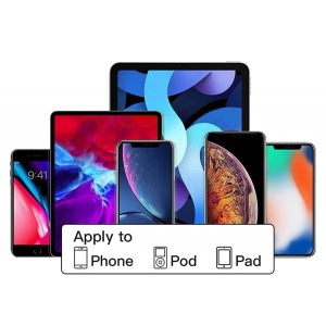 Slusalice sa adapterom za punjenje JH 201 za iPhone lightning bele - Img 2