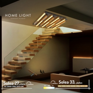 SOLEA 33 PLAFONSKA SVETILJKA 36W 3000/4000/6000K CRNA/DRVO DIM