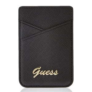 Torbica za kartice Guess Wallet Cardslot Sticker 3M Saffiano Script crna (GUCHSSABK) - Img 3