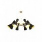 Vesta 230 luster 8xE14 black gold