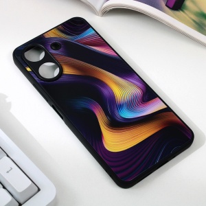 Абстрактный чехол для Xiaomi Redmi 13C тёмно-фиолетовый
