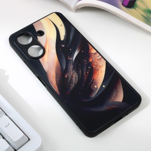 Абстрактный чехол для Xiaomi Redmi 13C черный