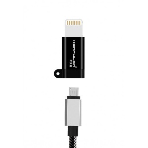 Адаптер KONFULON Micro USB - iPhone Lightning, черный - Img 2