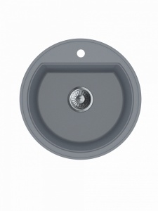Гранитная мойка MILO ESSENCE O51 Diamond grey с сифоном - Img 2