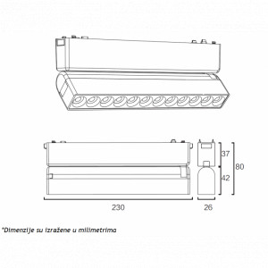 Magnetna slim LED svetiljka LED26-ZD