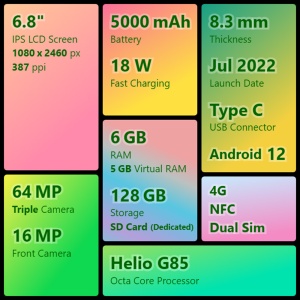 Мобильный телефон Tecno Camon 19 6.8" 6 ГБ/128 ГБ, белый - Img 4