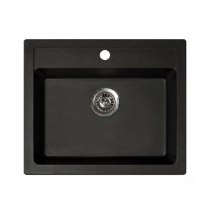 Раковина Metalac X QUADRO 60 600x500 fi90 black