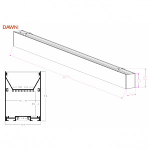 LED svetiljka LT-T-020-B L120 40W
